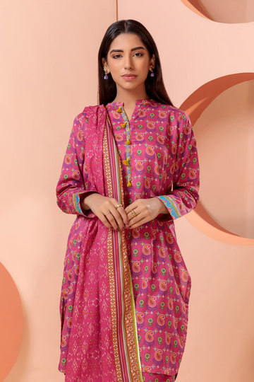 Bonanza Satrangi Pink Lawn Suit Ssk222p18 Eid Pret 2022 Online Shopping